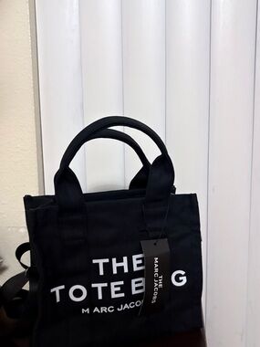 Marc Jacobs Black The Tote Bag Small Canvas Tote